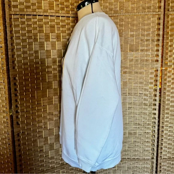 OVERSIZED white Wildfox skull sweatshirt XL - Picture 8 of 12